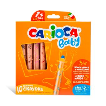 Lápis de Cera Carioca Baby 3 Em 1 42818 | Caixa com 10 Unidades - 1