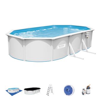 Piscina de Aço Destacável Bestway Hydrium | 610x360x120 cm | Estação de Tratamento de Areia 5.678 l/h - Branco - 1