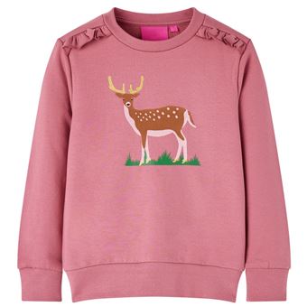 Sweatshirt para criança | vidaXL | framboesa 128 | 7 a 8 anos - 1