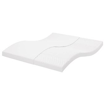 Colchão de espuma vidaXL | 180x220 cm | 7 zonas dureza 20 ILD branco - 1