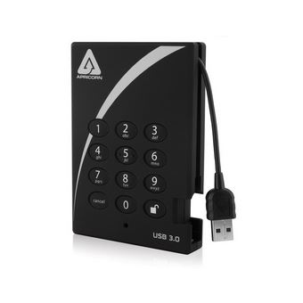 Disco Externo HDD Apricorn Aegis Padlock Fortress 1TB | 1 TB - 1