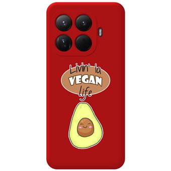 Capa Tumundosmartphone de silicone líquido vermelha para Xiaomi 15T Pro 5G | Vegan Life Design Desenhos - 1
