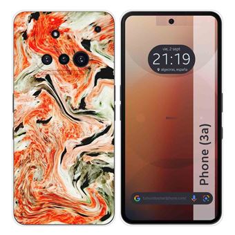 Capa Tumundosmartphone de silicone para celular Nothing Phone 3A 5G | design de mármore e 12 desenhos - 1