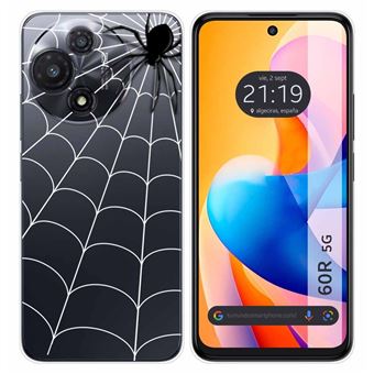 Capa Tumundosmartphone de silicone Transparente para TCL 60R 5G | Spider Design Design - 1