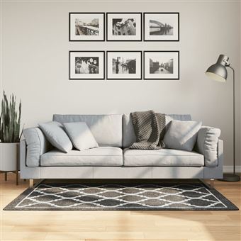 Tapete Lavável Antiderrapante vidaXL | 80x150 cm | preto e branco - 1