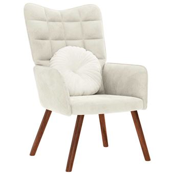 Cadeira de descanso vidaXL | veludo creme - 1