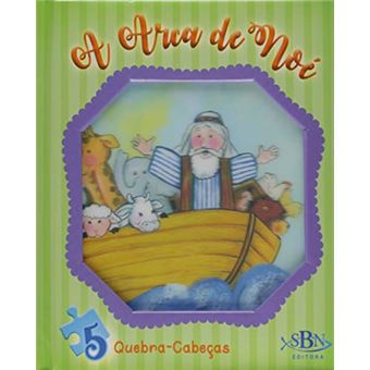 Janelinha lenticular bíblica com quebra-cabeças: Arca de Noé - 1
