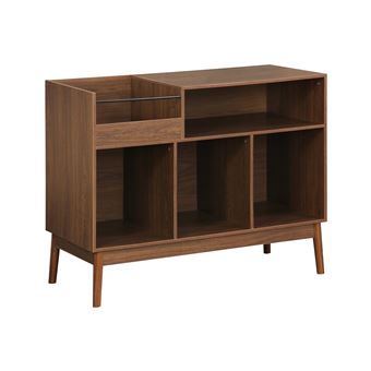 Móveis de vinil vintage sweeek com efeito madeira e divisórias | madeira escura - 1