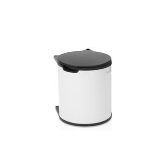 Caixote do Lixo Brabantia 428081  15 l Redondo Preto, Branco - 1