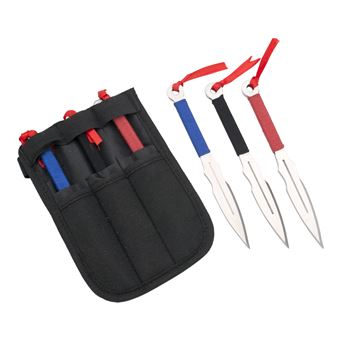 Conjunto de Atiradores de Faca Third H7110 6 16 Partes de cm Aço Inoxidável com Corda Trançada No Punho - 1