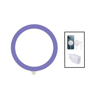 Kit Phonecare Silicone Magsafe Magnetic Sem Fios + Base Carregador Type C FastCharge 20W + Magnetic Wireless Fast Charger para Apple - Lilás - 1