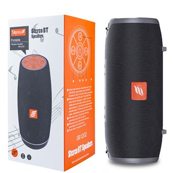 Coluna Bluetooth Wireless Portátil sem Fio SKYBLUE SB1202 - Preto - 1