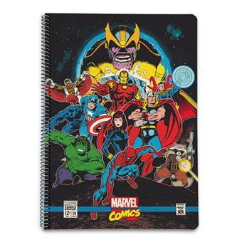 Caderno Capa Polipropileno A4 4X4 Marvel Comics Avengers