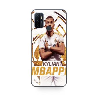 Capa Maniacase para Oppo A32 | Kylian Mbappe Real Madrid papel de parede celebração - 1