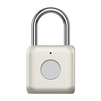 Cadeado com Impressão Digital 360 Kitty Aço Inoxidável - Dourado - 1