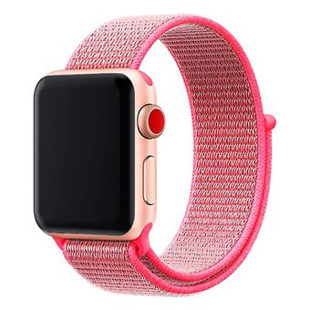 Pulseira para Apple Watch Series 1/2/3/4/5 (42/44 mm) COOL de Nylon Rosa - 1