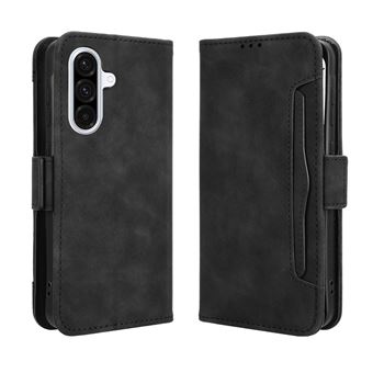Capa FOXDOCK Protetora para Samsung Galaxy A56 5G | Suporte e Flip de couro PU | À Prova de Choque | Preto - 1
