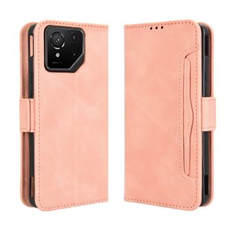 Capa FOXDOCK Protetora para Asus ROG Phone 9/9 Pro | Suporte e Flip de couro PU | À Prova de Choque | Rosa - 1