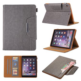 Capa Magunivers PU Fivela com Suporte e Slot para Caneta Cinza para Apple iPad 10.2 2019 - 1