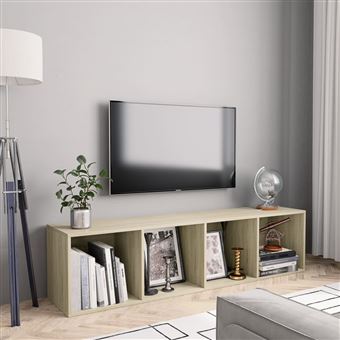 Estante/móvel de TV vidaXL | 143x30x36 cm | contraplacado carvalho sonoma - 1