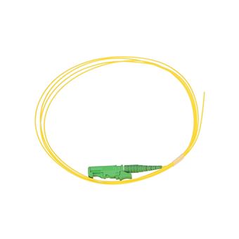 Cabo de Fibra Ótica Extralink Pigtail E2000/APC PVC, Modo Unico , G657A1, 1,5m | Verde, Amarelo - 1
