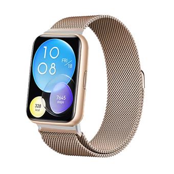 Bracelete Milanese com Fecho Magnético Gift4Me para Huawei Watch Fit SE | Rosa ouro - 1