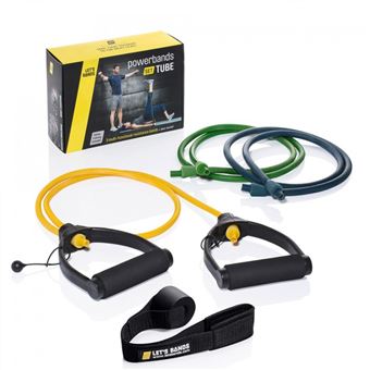 Faixa para exercícios Let's Bands Power Set TUBE | Azul, Verde, Amarelo - 1
