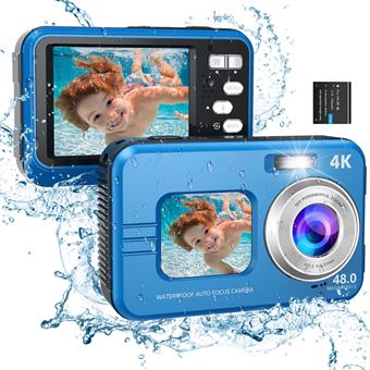 Câmara digital para desporto DUDAO WDC901 | à prova d'água 3.5m | 4K | 48MP | autofocus 16x zoom | 2,8" | Azul - 1