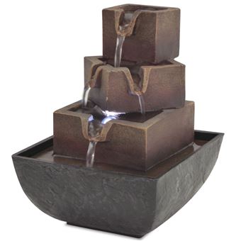 Fonte de Interior vidaXL com luz LED resina sintética 13.5 x 117.5 cm - 1