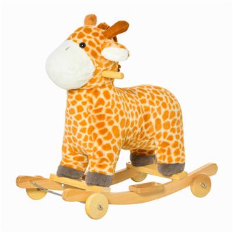 Baloiço Infantil HOMCOM em Forma de Girafa para Crianças | 63 x 38 x 63cm | + 3 Anos - Multicolor - 1
