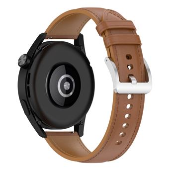 Bracelete de couro genuíno castanho claro Magunivers para Samsung Galaxy Watch3 45mm/Huawei Watch GT 3/Honor Watch GS3/Garmin/Xiaomi Mi Watch S1 22mm - 1