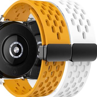 Pack Antiimpacto 2x Bracelete SnapFlow para Garmin Venu Sq 2 | Amarelo e Branco - 1