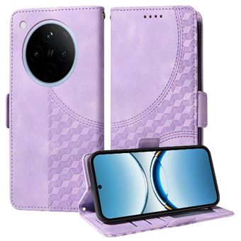 Capa FLOODKING para OPPO Find X8 Pro | Design Acolchoado | Couro PU Premium | Roxo - 1