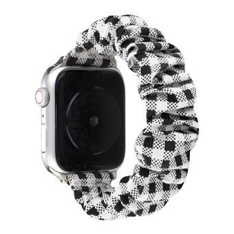 Bracelete de Trançada HSMY Elástico para Apple Watch Series 6/ SE/ 5/ 4 | 40 mm - Preto&Branco - 1