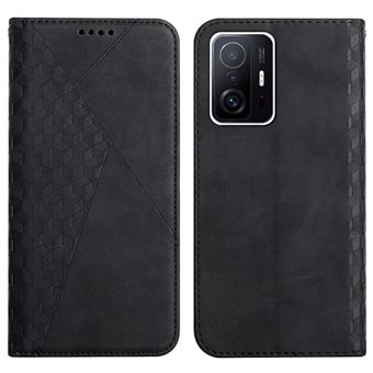 Capa magunivers PU padrão de diamante com fundo auto-absorvente preto para Xiaomi 11T/11T Pro - 1