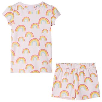 Pijama de manga curta para criança vidaXL | rosa-suave 116 | 5 a 6 anos - 1