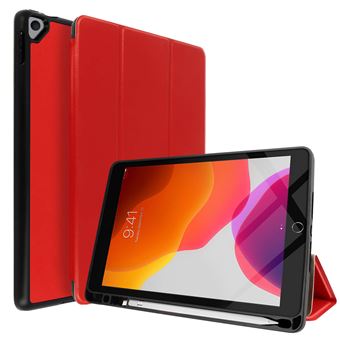 Capa Livro Avizar para Apple iPad 2019 10.2 - | Função de Suporte - Vermelho - 1