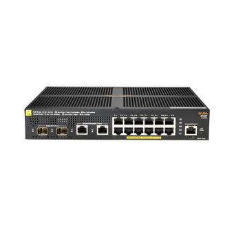 Switch de Rede HPE Aruba 2930F 12G PoE+ 2G/2SFP+ | Preto - 1