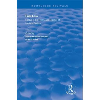 Folk Law Essays In The Theory And Practice Of Lex Non Scripta Volume Ii Routledge Revivals - 1