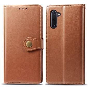 Capa Magunivers TPU + PU Lichia Castanho para Samsung Galaxy Note 10