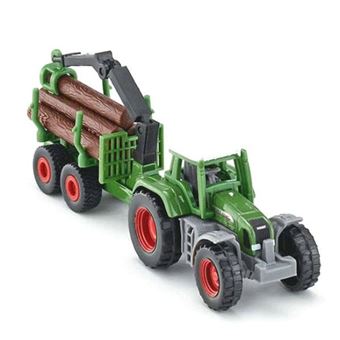 Trator Florestal Siku Fendt com Reboque e Troncos - 1