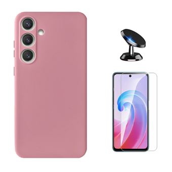 Kit Vidro Clearglass + Capa Silicone Líquido + Suporte Magnético Phonecare para Samsung Galaxy A56 | Rosa - 1