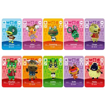 Pack 10 Cartões NFC zhishang para Animal Crossing | Compatível com Nintendo Switch Amiibo / Switch Lite / Wii U | Mkp19 - 1