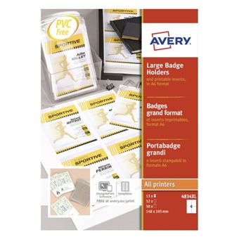 Porta-crachá Avery 4834XL | Transparente - 1
