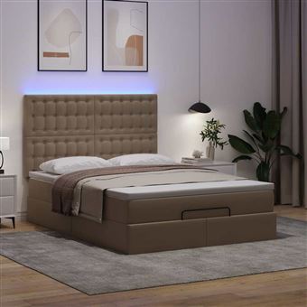 Estrutura de Cama Otomana com Colchão vidaXL | cappucino 140x200 cm - 1