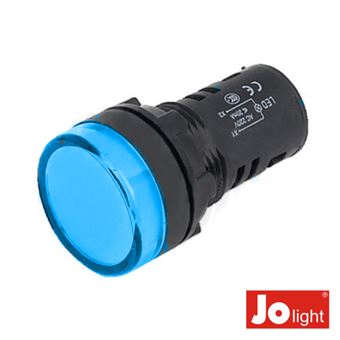 Luz Piloto Jolight Redondo de Painel 19.5mm 12V Azul - 1