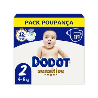 Box Fraldas Dodot Sensitive | TAM: 2 | 4/8kg | 174 Unidades - 1