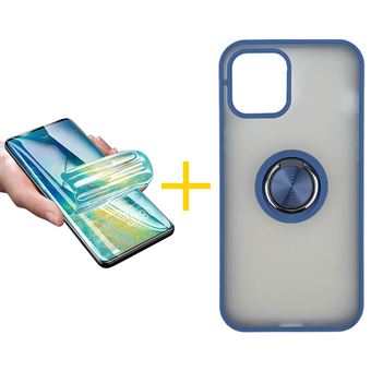 Pack 1 x Película de Hidrogel + Capa Accetel Apple iphone 11 Pro | Gel Bumper Ring - Azul - 1