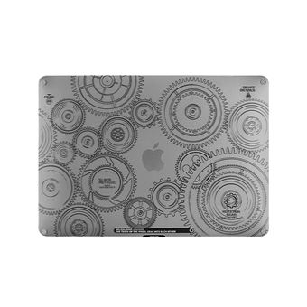 Capa Luckybutterfly para Macbook Air (M4) A3240 | Padrão Engrenagem | Prateado - 1