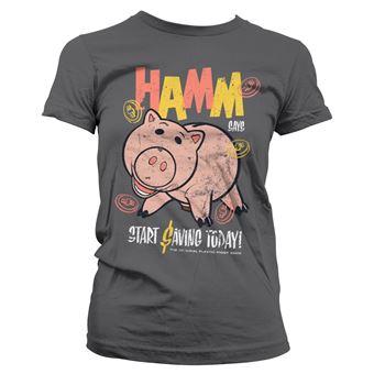 T-shirt para Mulher Toy Story - HAMM | Cinzento Escuro | S - 1